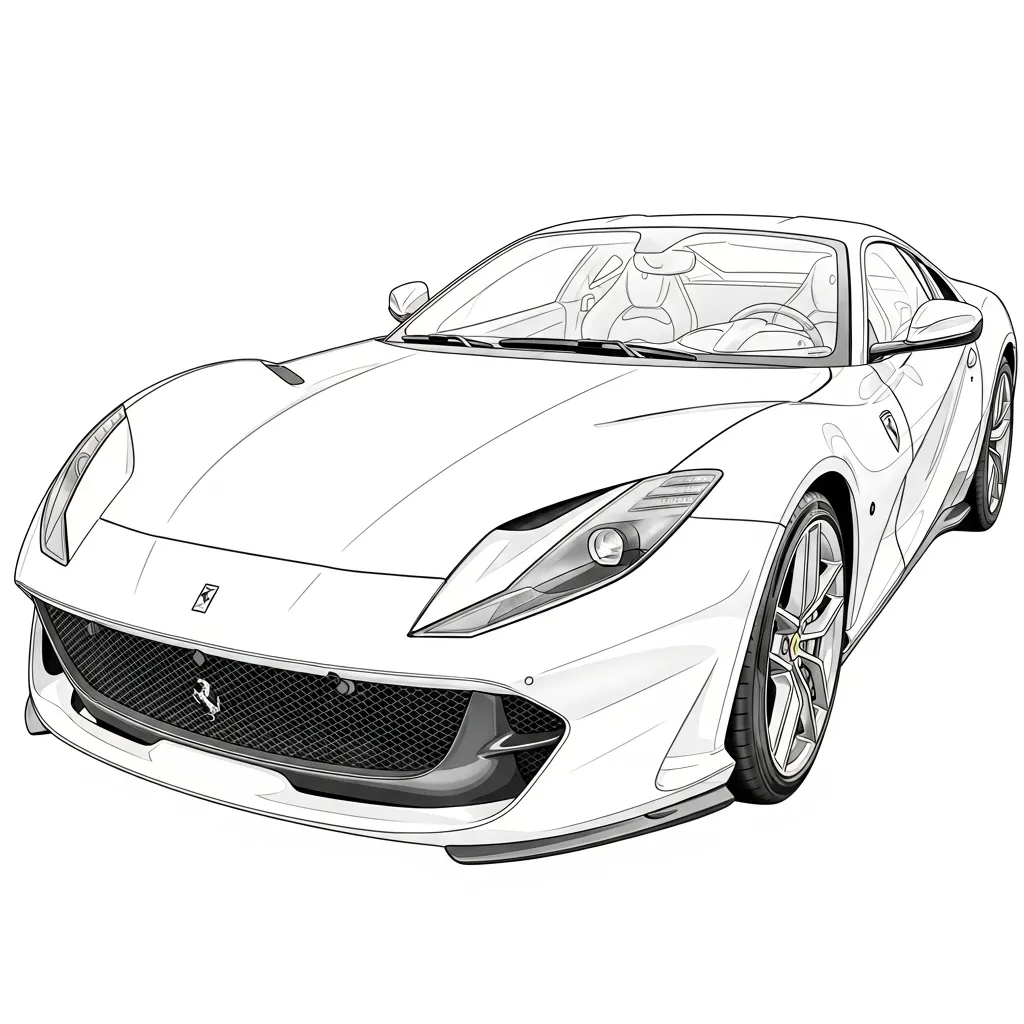 Ferrari para colorear para descargar