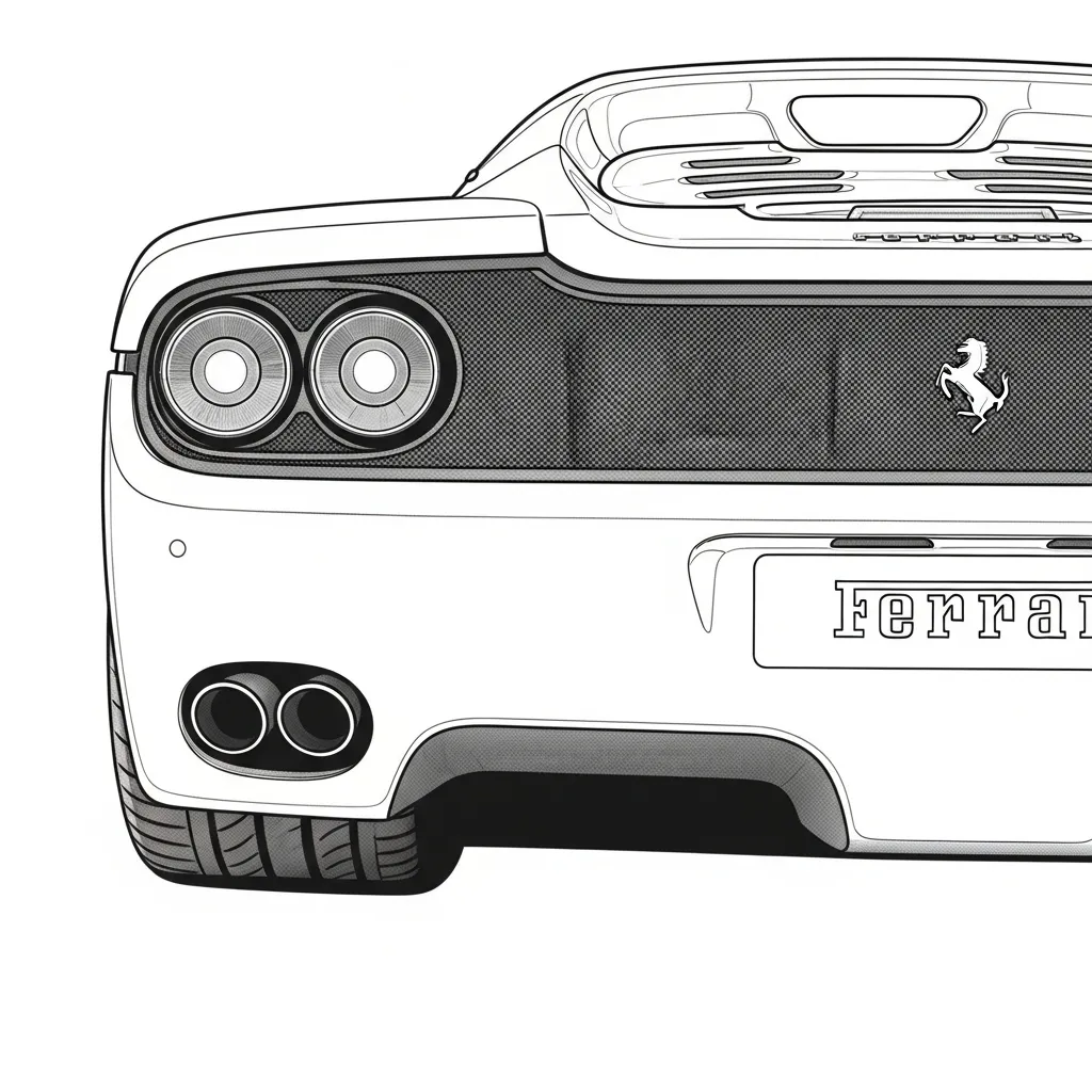 Ferrari para colorear para imprimir pdf gratis