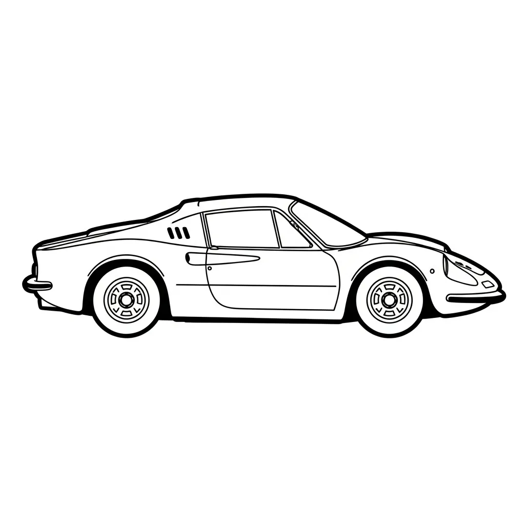 Ferrari para colorear para imprimir para niño de 2 años