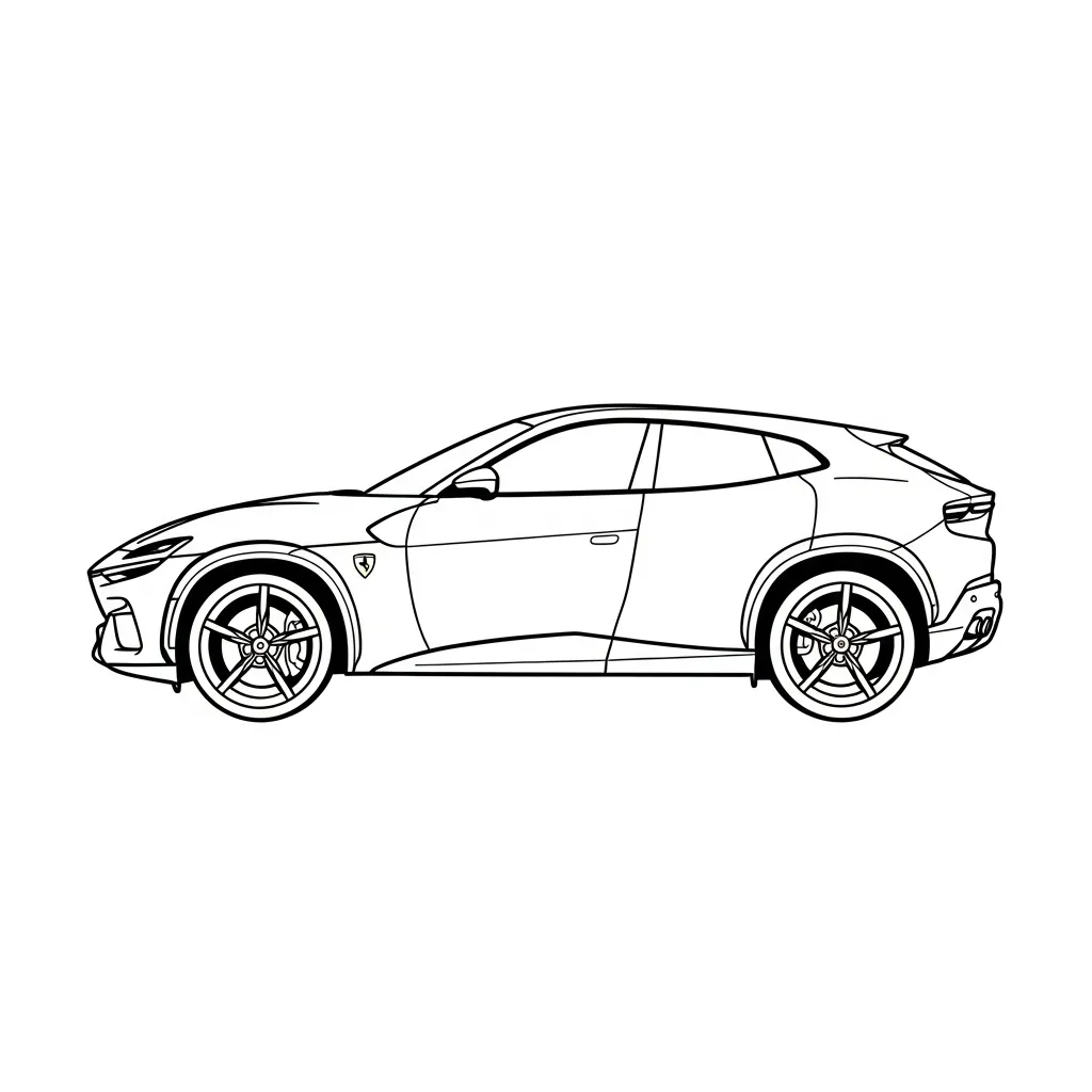 Ferrari para colorear para imprimir para niño de 12 años