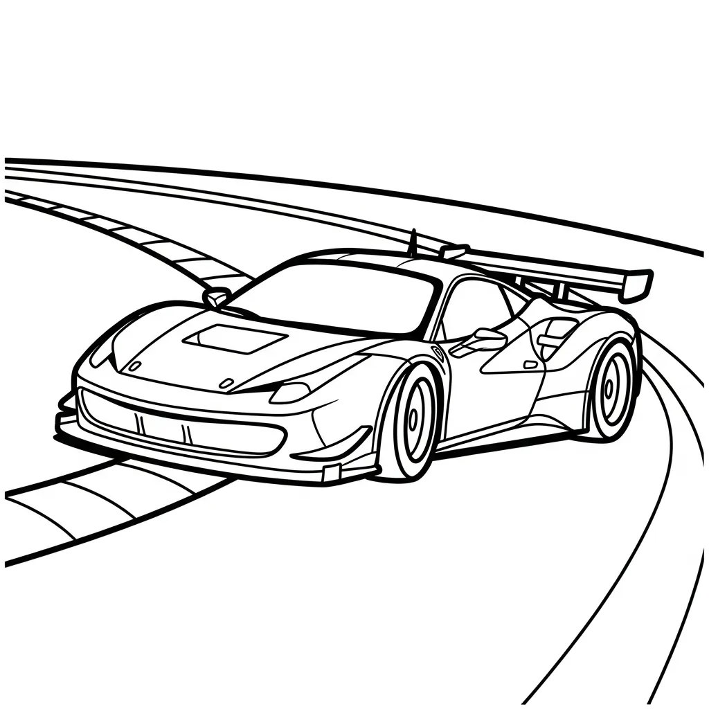 Ferrari para colorear para bebé para imprimir