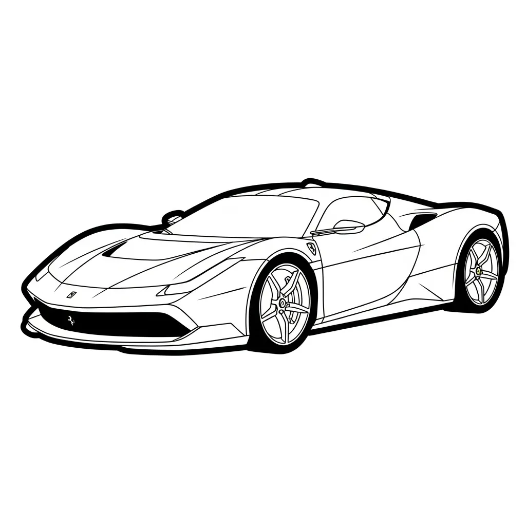 Ferrari para colorear gratis para imprimir