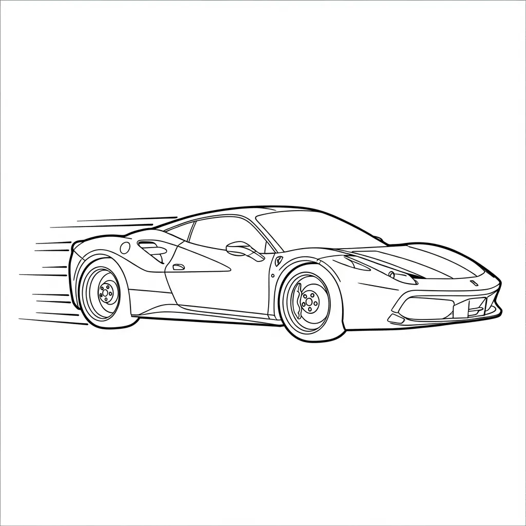 Ferrari para dibujar e imprimir
