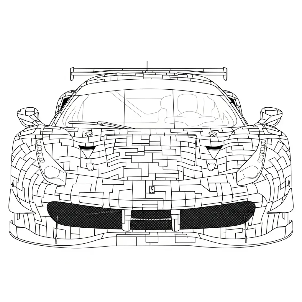 Ferrari para colorear para niño para imprimir