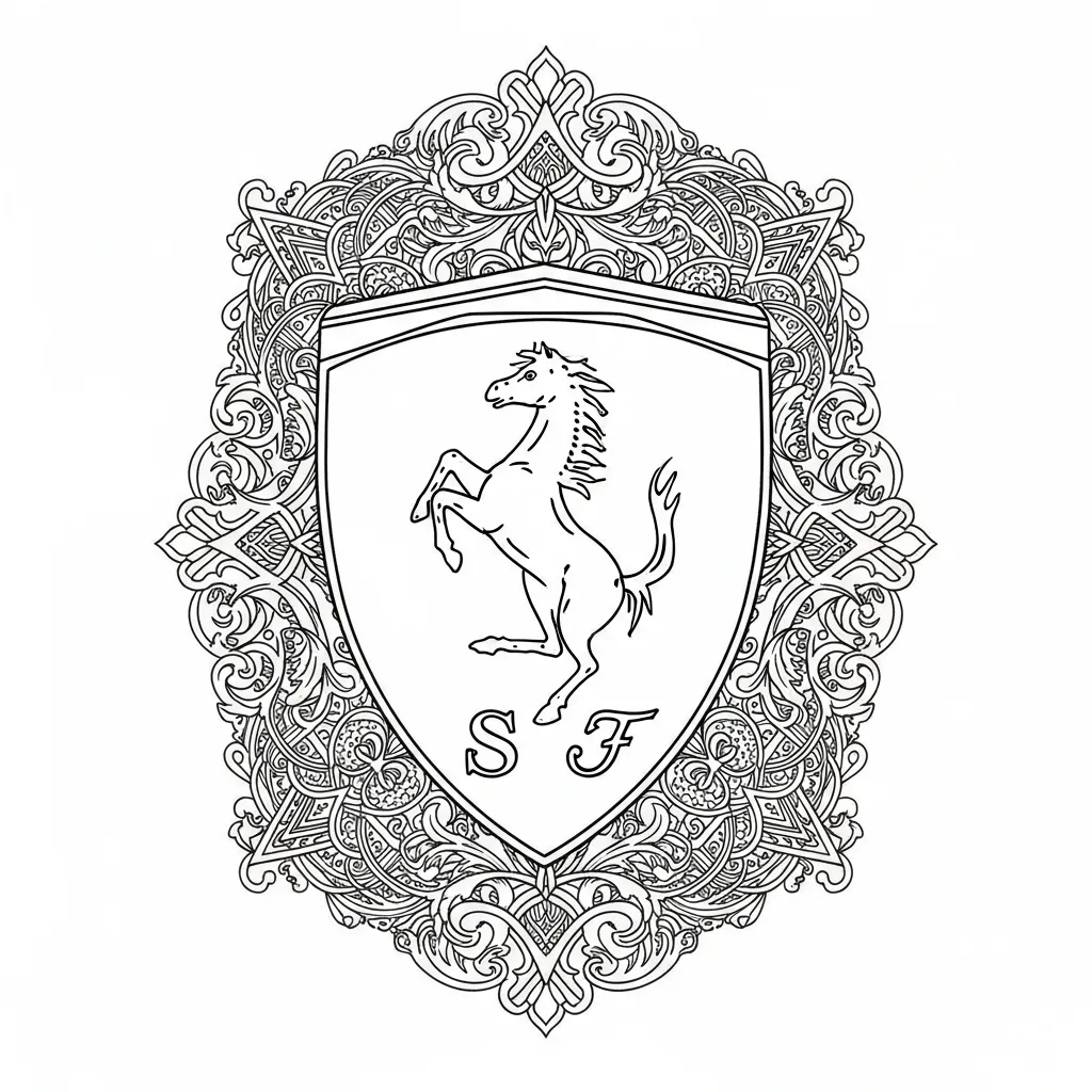 Ferrari para colorear gratis para imprimir 1