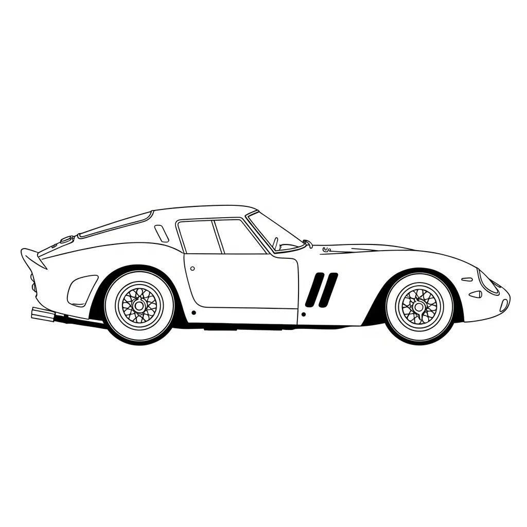 Ferrari para colorear para niño