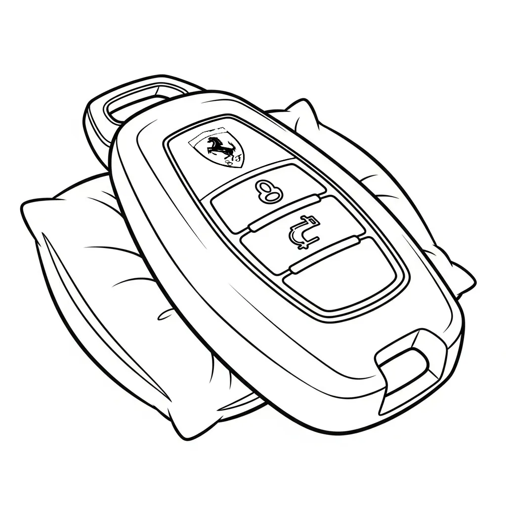 Ferrari para colorear para niño de 10 años