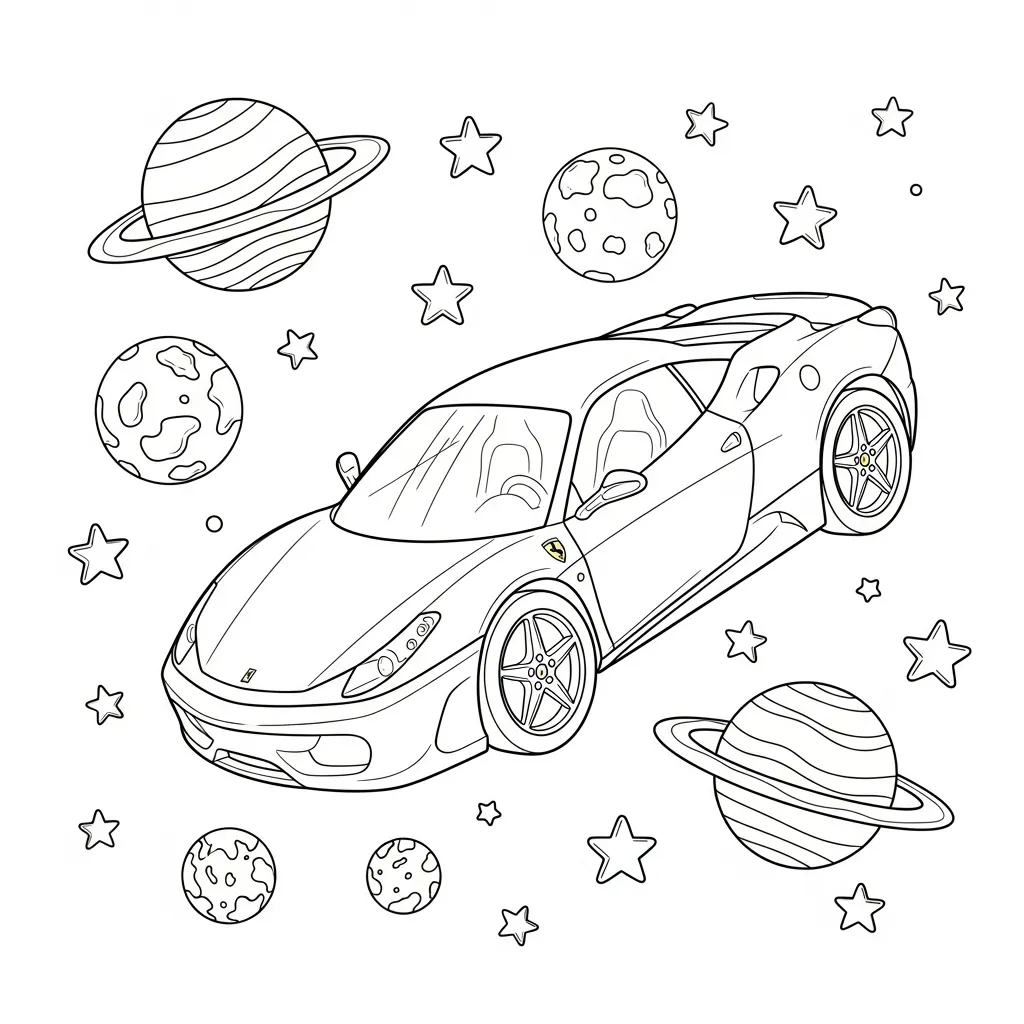 Ferrari para colorear en línea