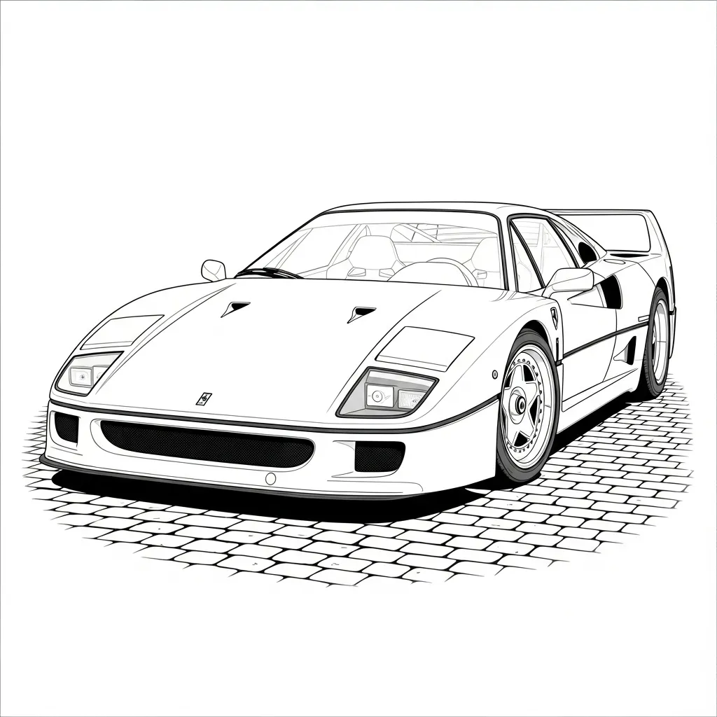 Ferrari para colorear para imprimir