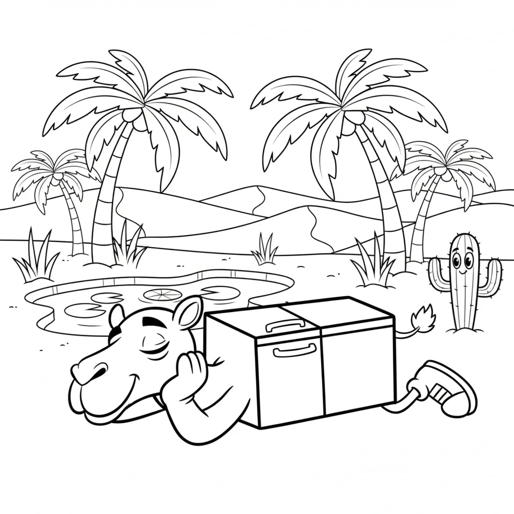 Frigo Camelo para colorear gratis 1