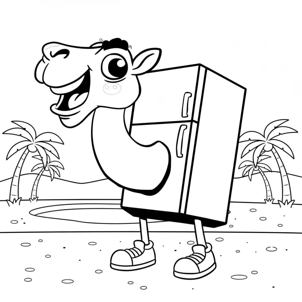 Frigo Camelo para colorear para imprimir gratis 1