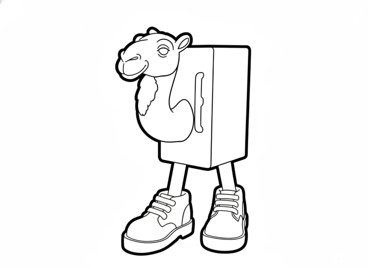 Frigo Camelo para colorear para niños para imprimir