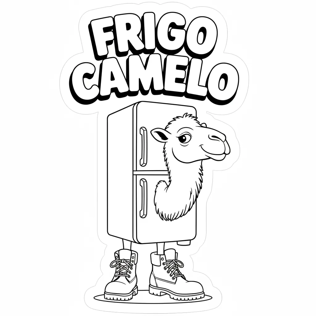 Frigo Camelo para colorear y dibujo para imprimir