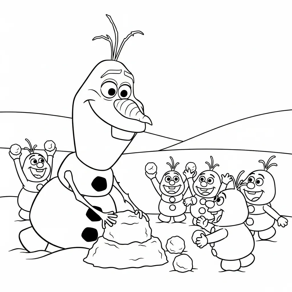 Frozen para colorear para niño de 5 años