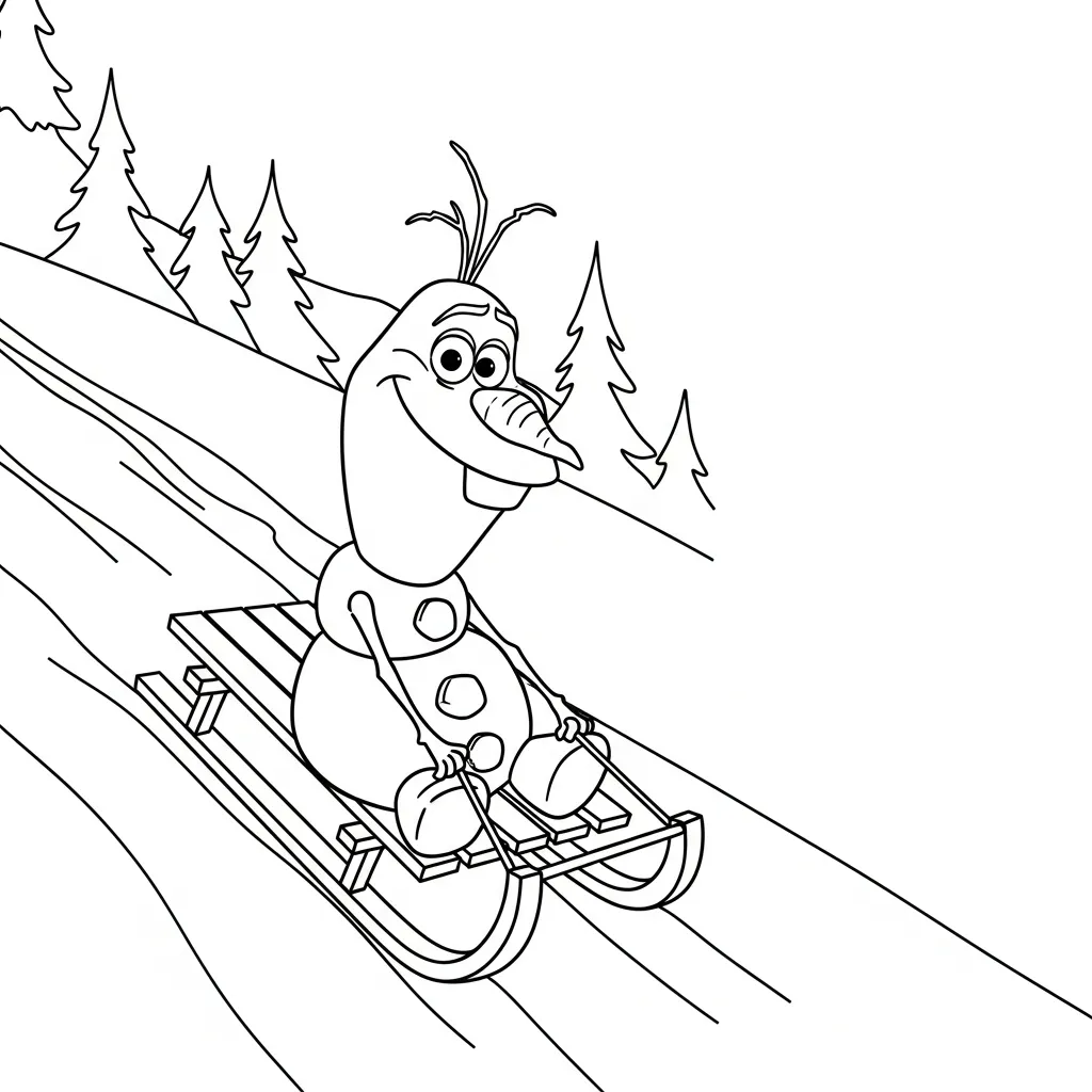 Frozen para colorear para imprimir kawaii