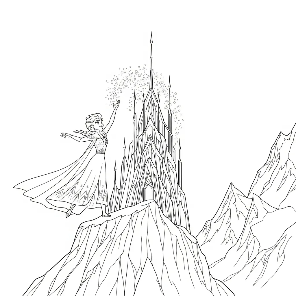 Frozen para colorear para niño de 8 años