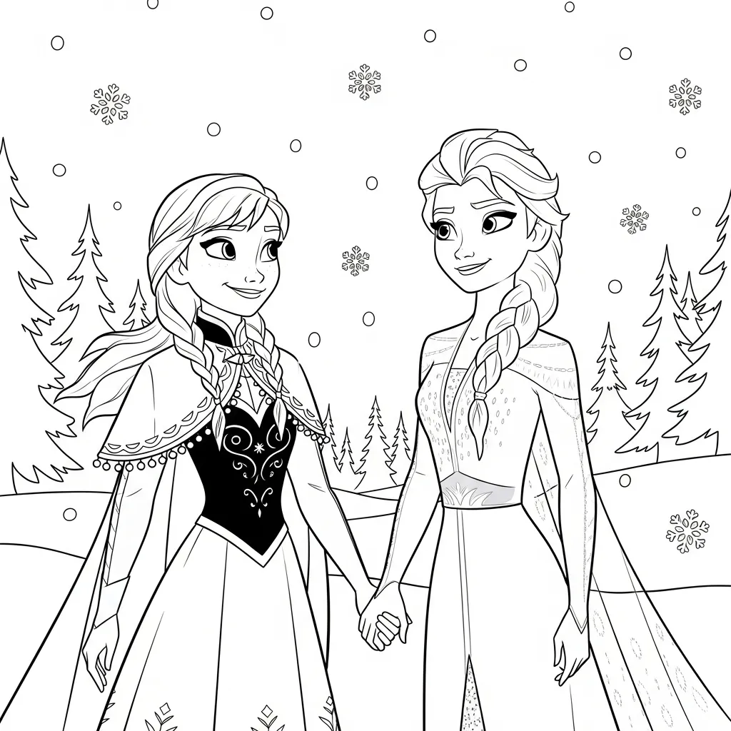 Frozen para colorear para imprimir
