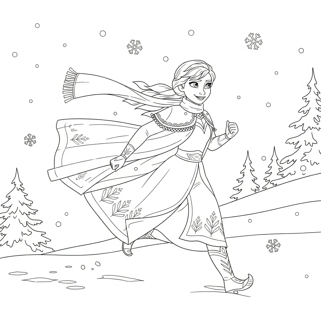 descargar Frozen para colorear gratis