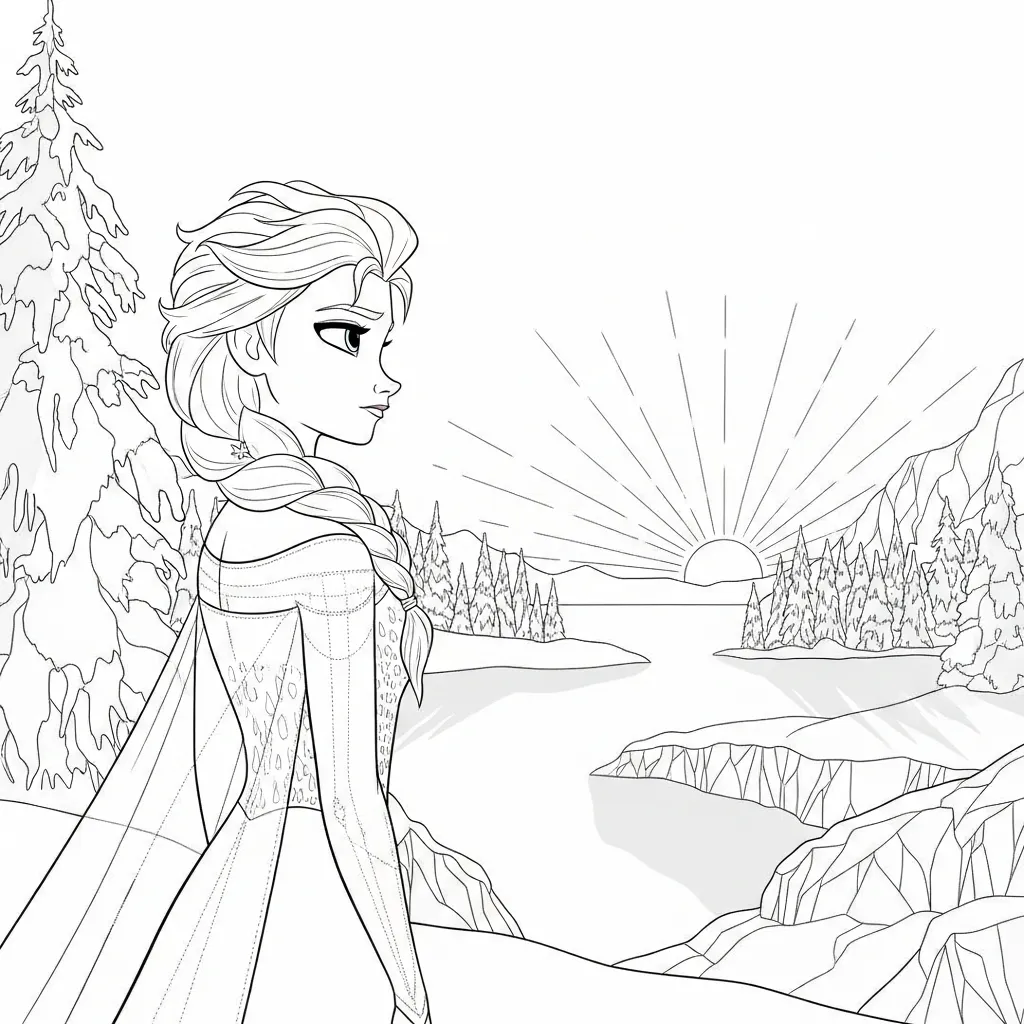 Frozen para colorear gratis para niños