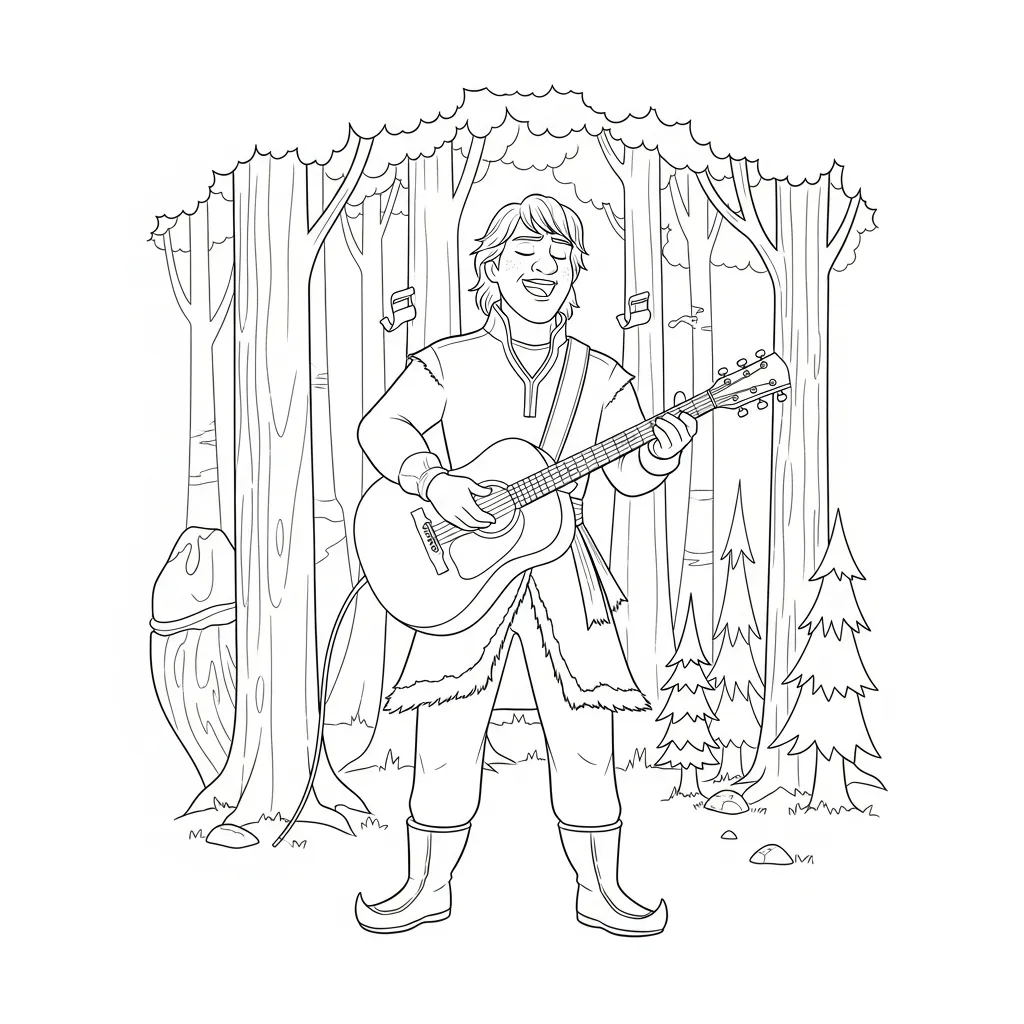 Frozen para colorear para niño para imprimir