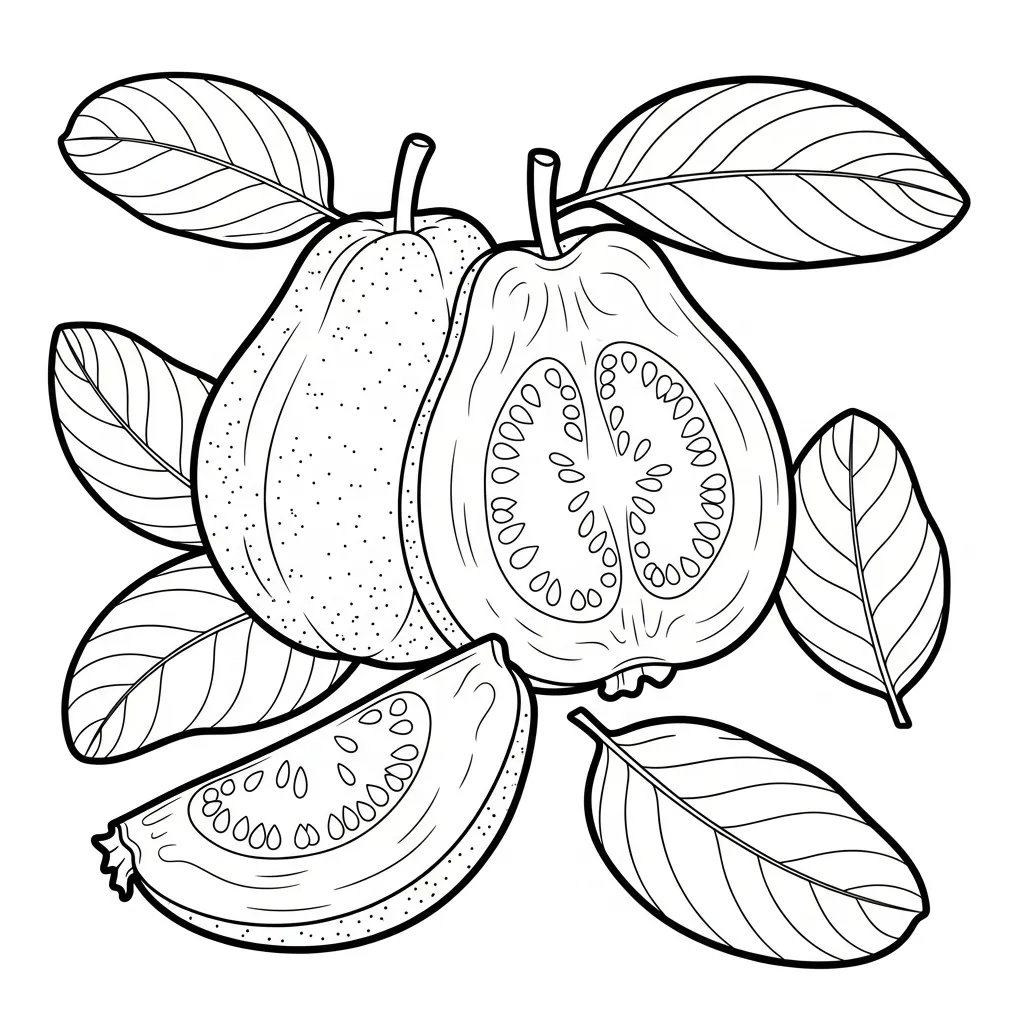 Frutas para colorear para niño