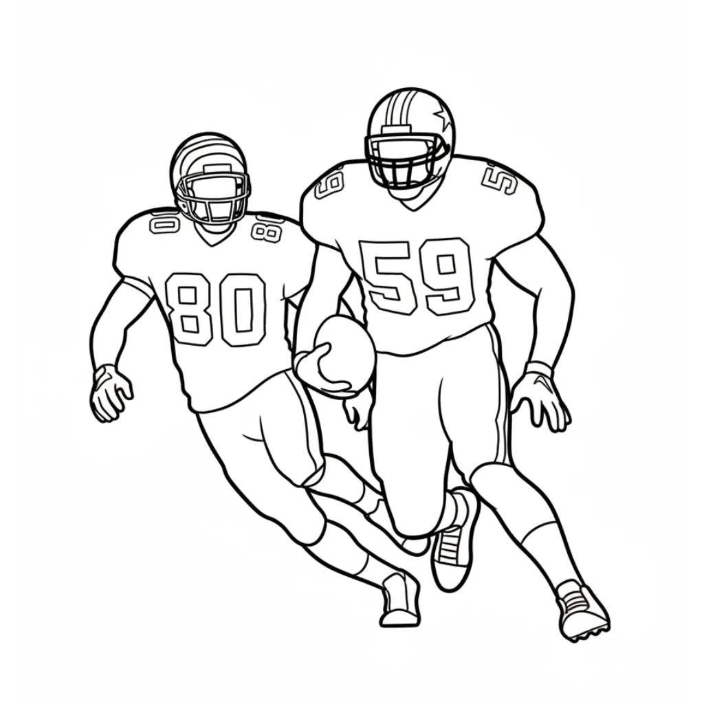 Fútbol 11 para colorear para niño de 5 años