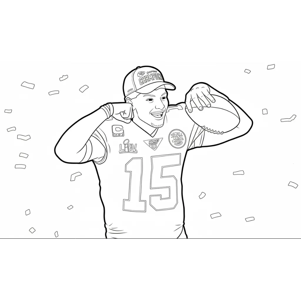 Fútbol 9 para colorear para imprimir para niño de 6 años