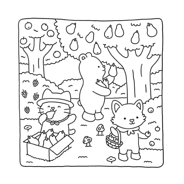 Fuzzy Hygge para colorear para niño de para imprimir 1