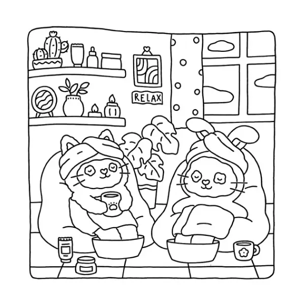 para imprimir Fuzzy Hygge para colorear gratis