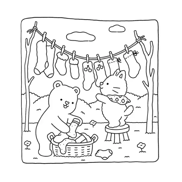 Fuzzy Hygge para colorear para imprimir