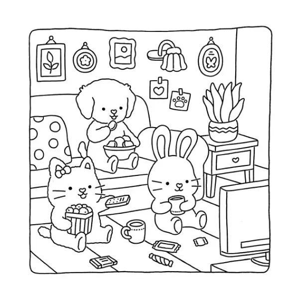 Fuzzy Hygge para colorear para niño de 8 años