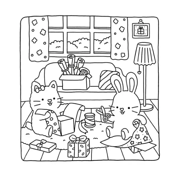 Fuzzy Hygge para colorear para imprimir 1