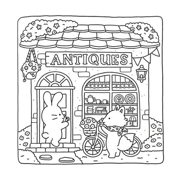 Fuzzy Hygge para colorear para niño para imprimir 2