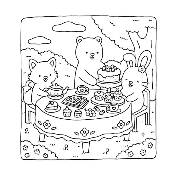 Fuzzy Hygge para colorear para niño de 6 años