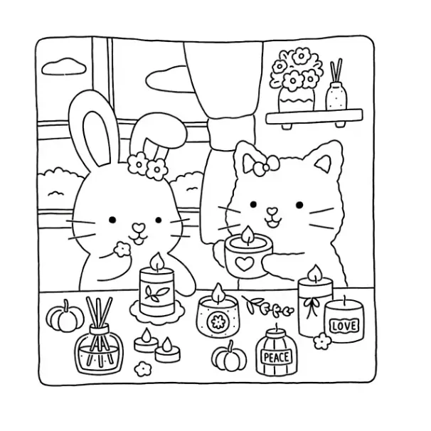 Fuzzy Hygge para colorear para imprimir para niño de 6 años