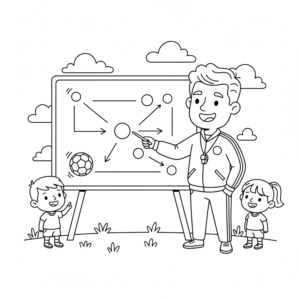 imagen de Fútbol 12 para colorear para niño