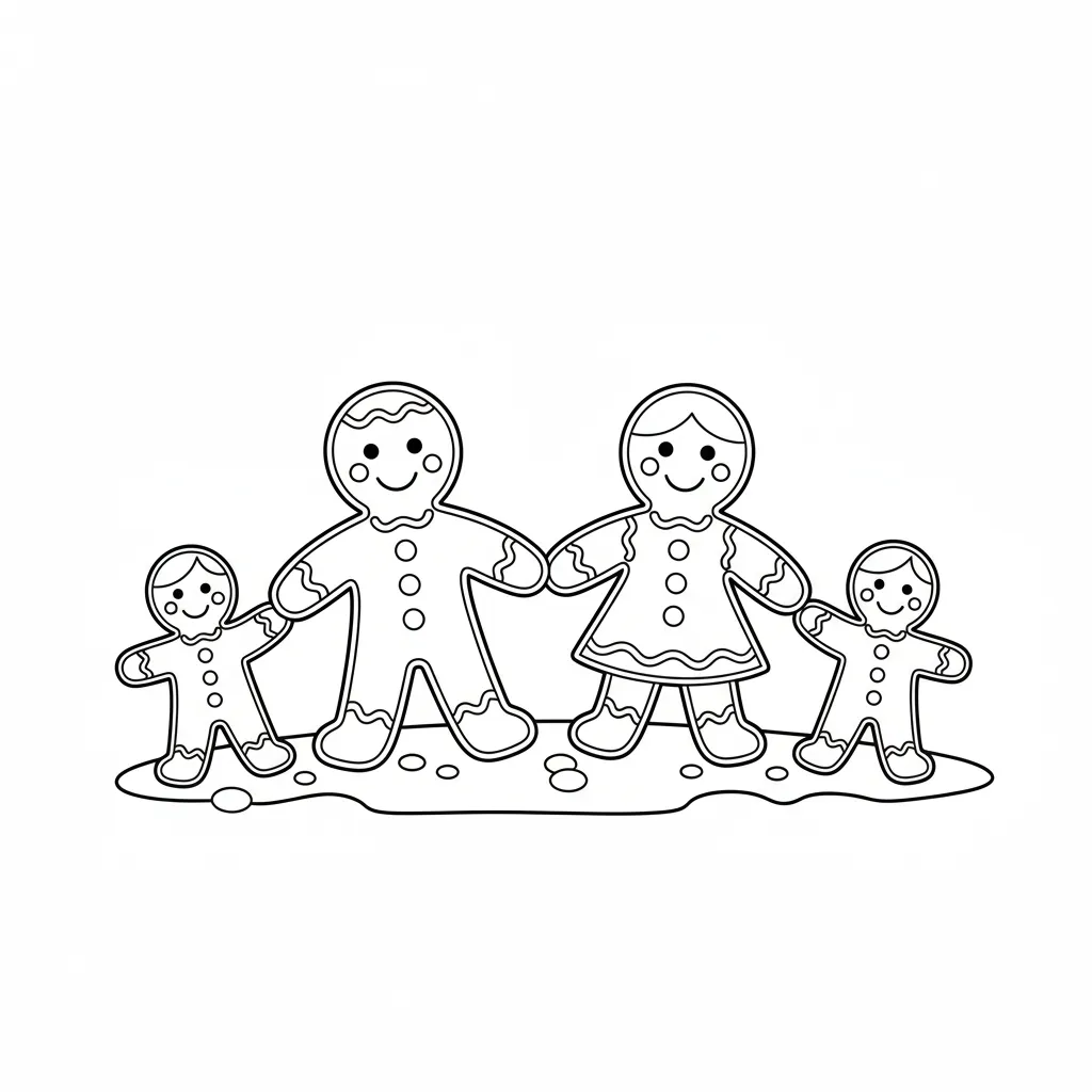 imprimir Galleta de Jengibre 12 para colorear para niño