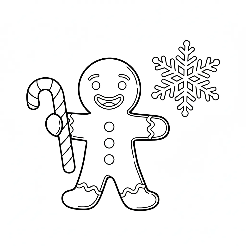 Galleta de Jengibre 13 para colorear para imprimir pdf gratis