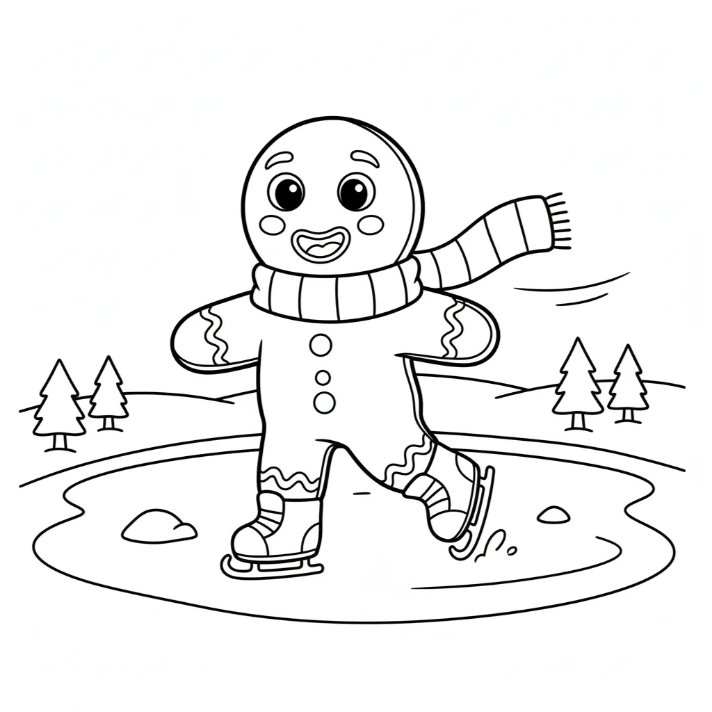 Galleta de Jengibre 2 para colorear gratis