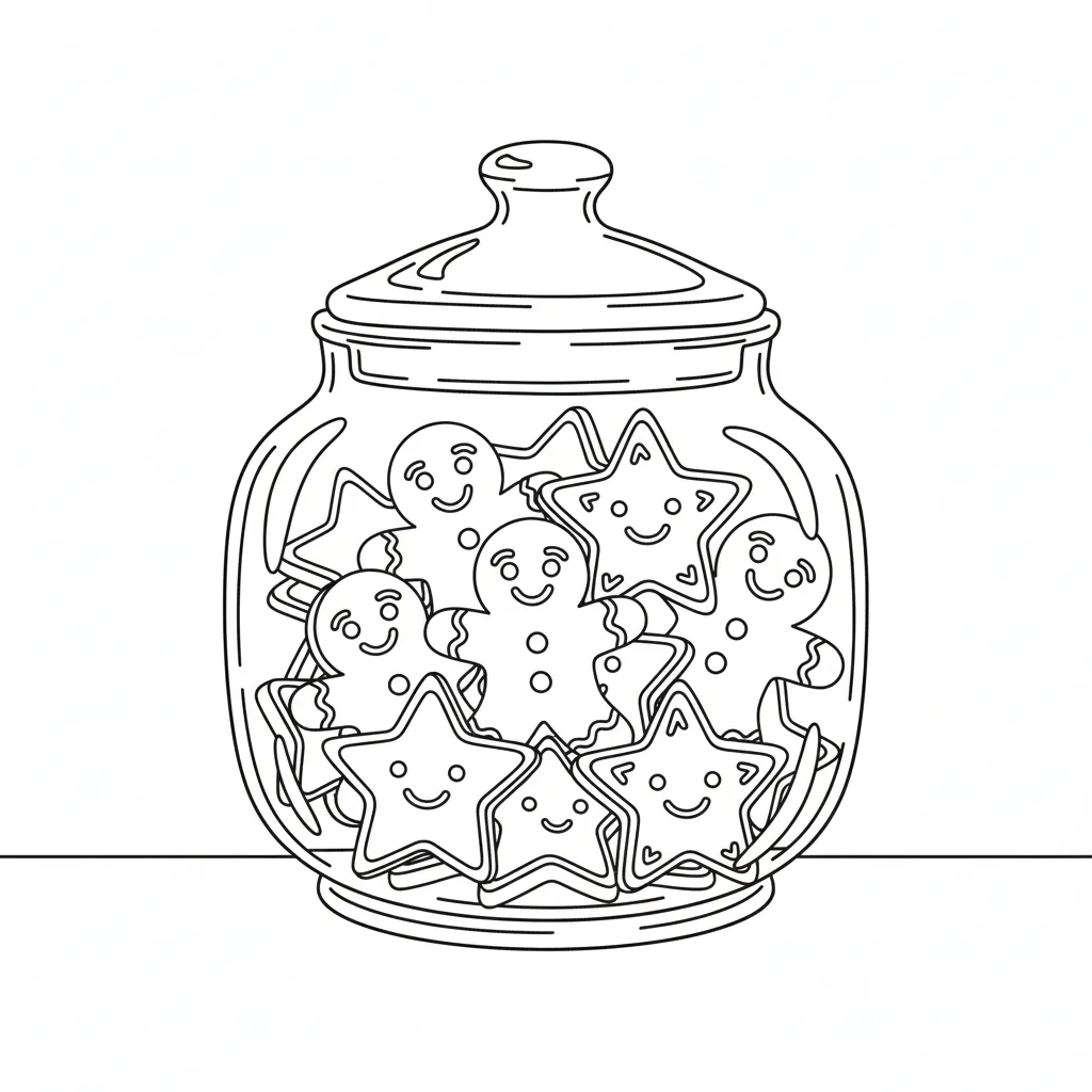 Galleta de Jengibre 5 para colorear para imprimir para niño de 4 años