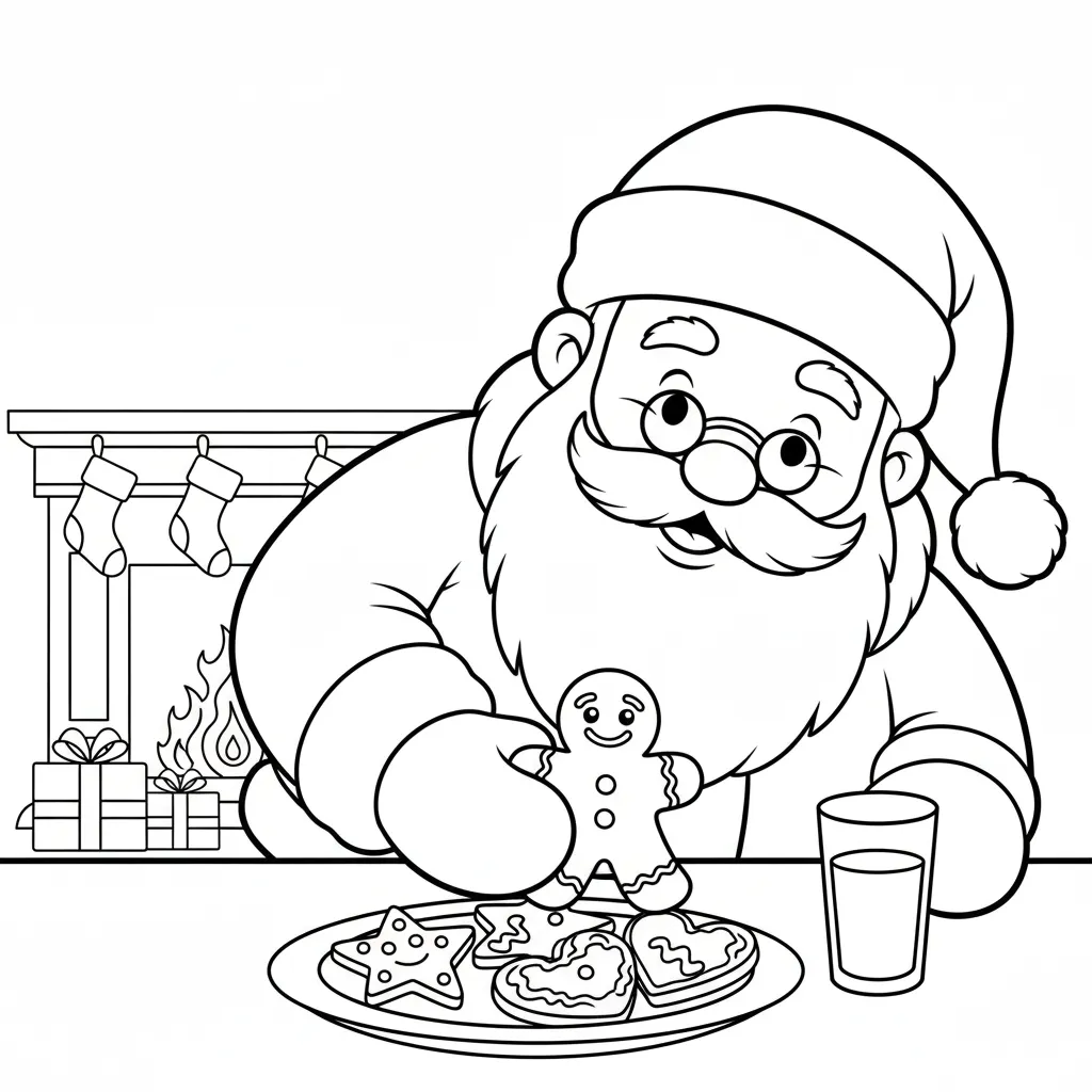 Galleta de Jengibre 9 para colorear para niños para imprimir gratis