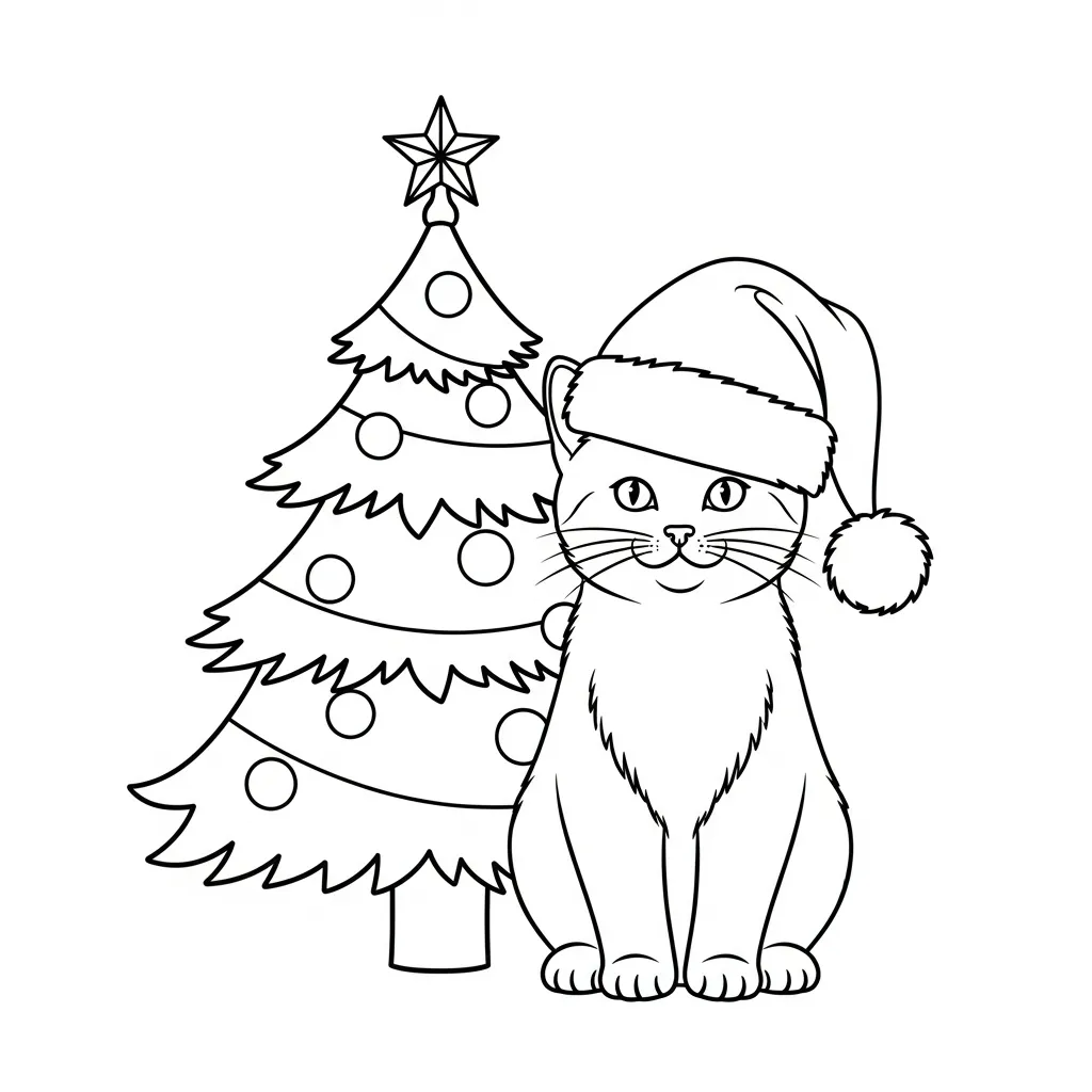 Gato para colorear para imprimir a4