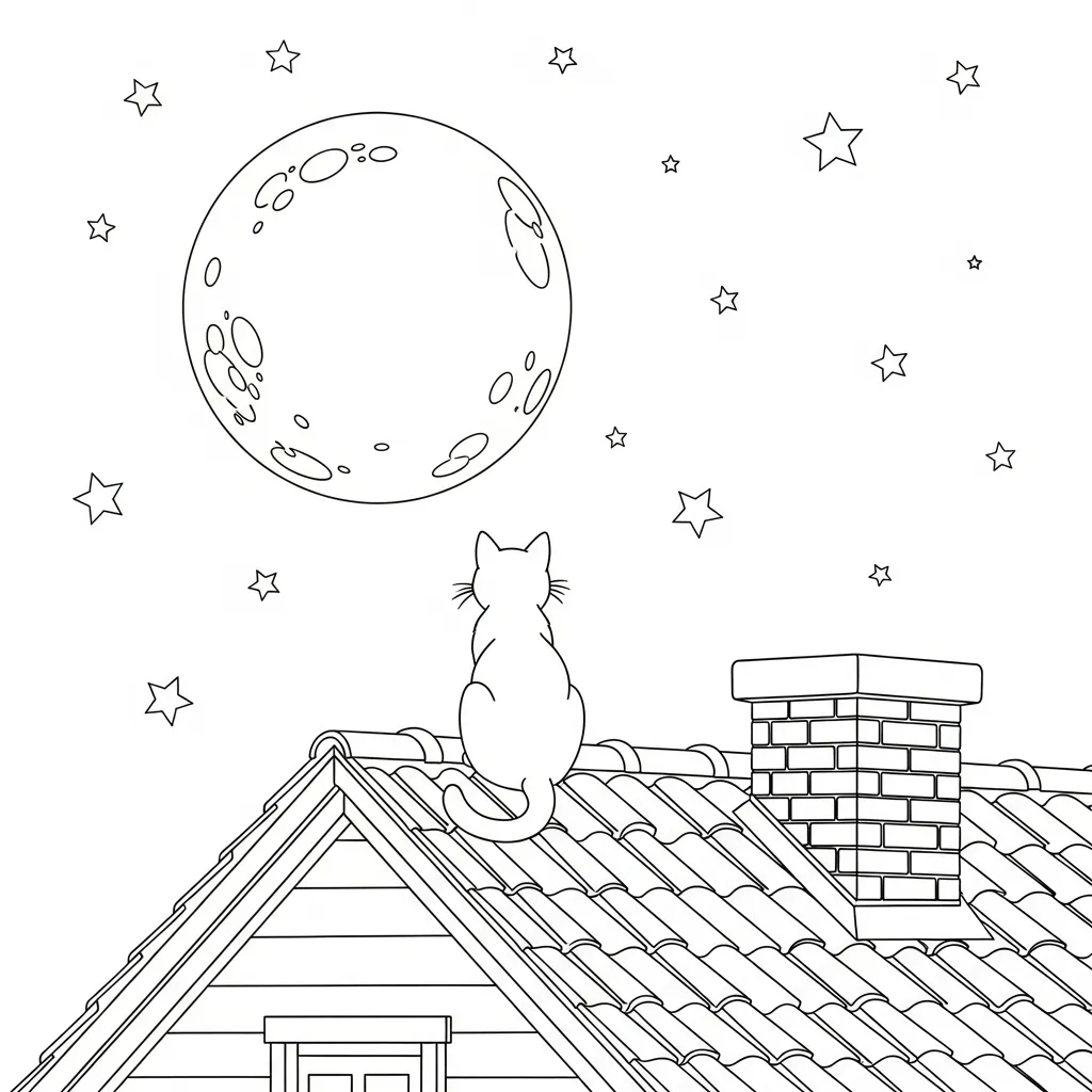 Gato para colorear para imprimir para niño de 9 años