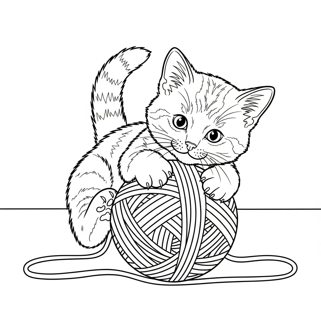 Gato para colorear para imprimir gratis