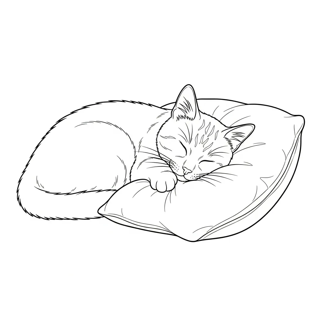 Gato para colorear para descargar