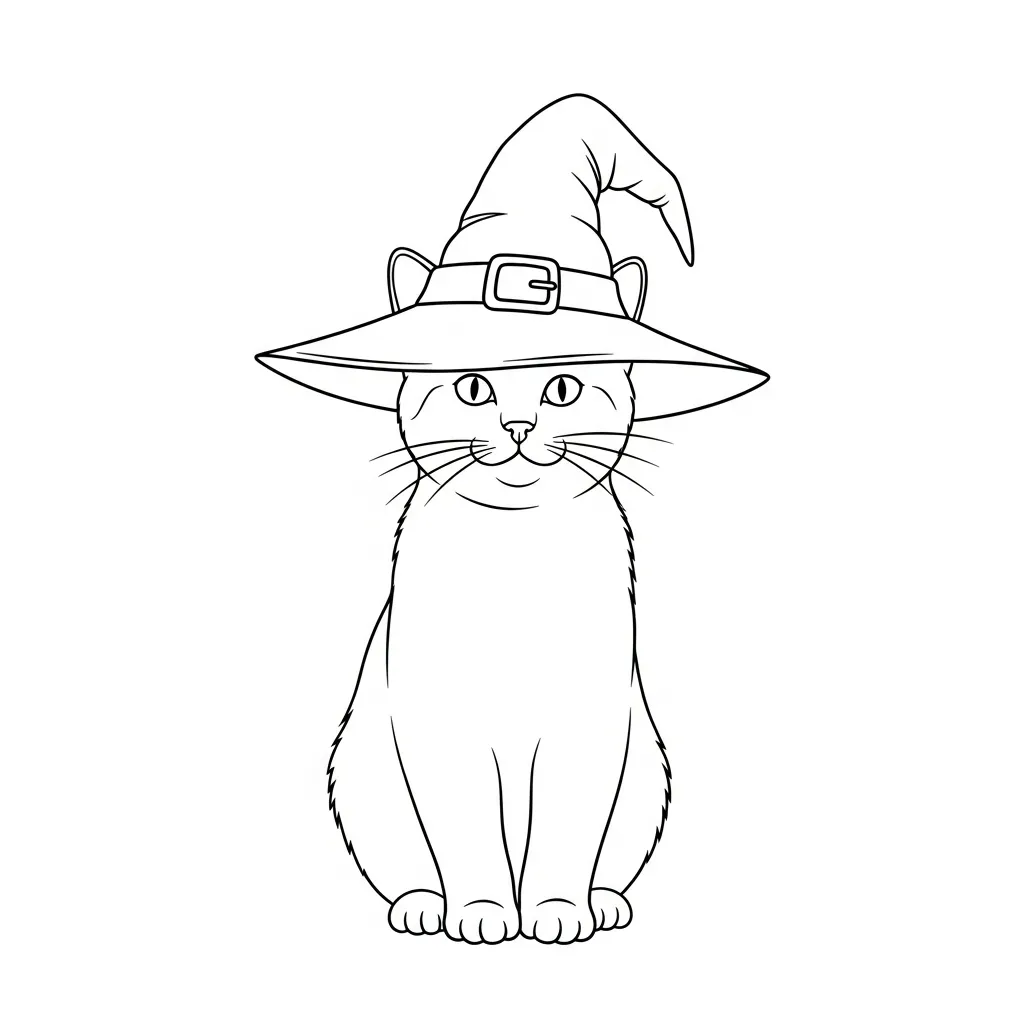 Gato para colorear para imprimir para niños