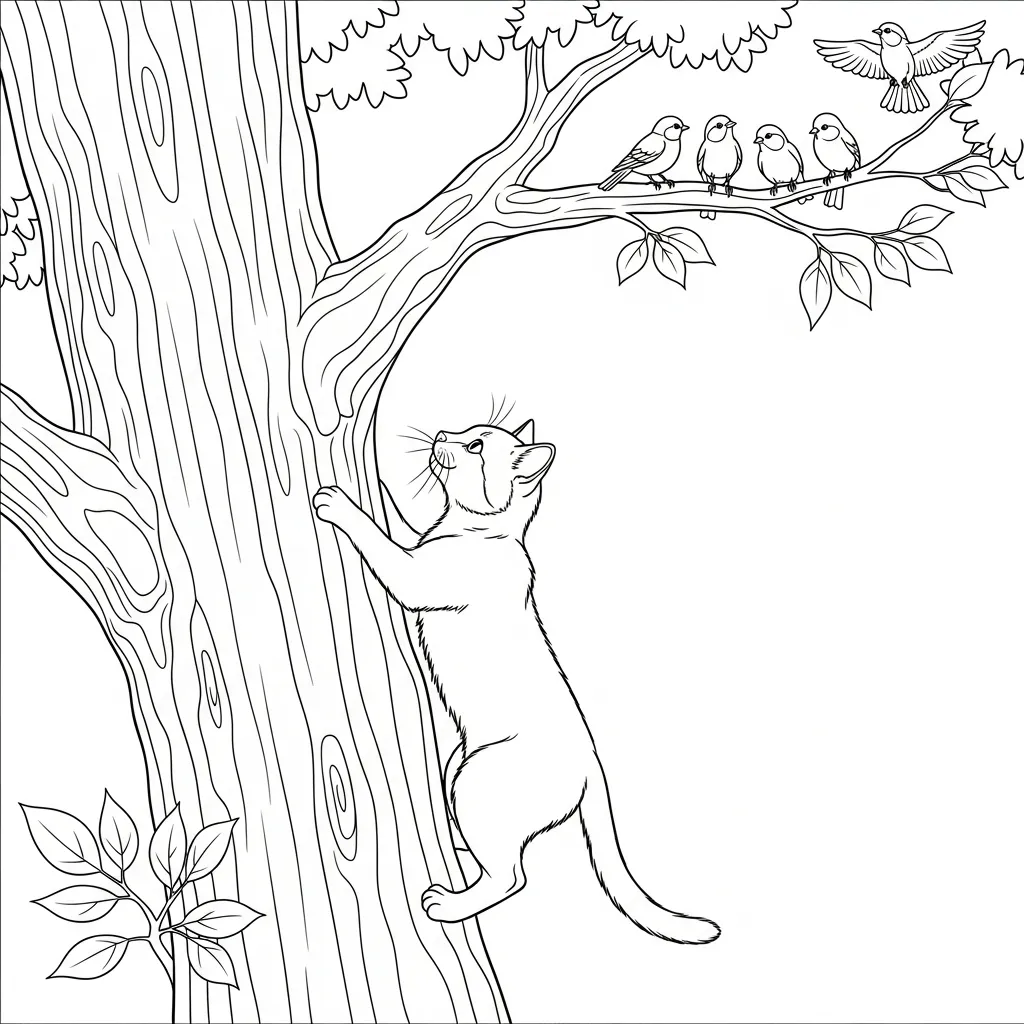 Gato para colorear para imprimir para niño de 12 años