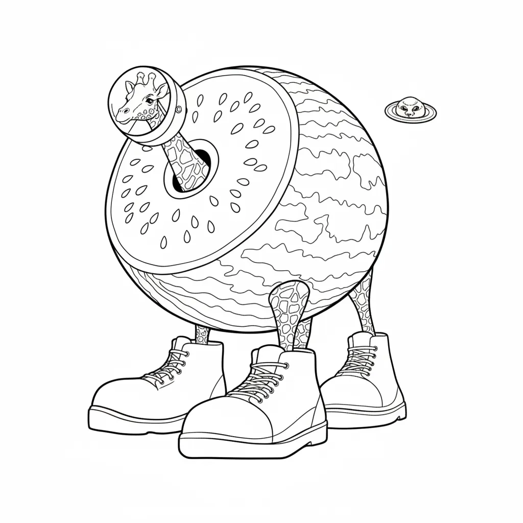 Girafa Celeste para colorear para imprimir para niño de 6 años