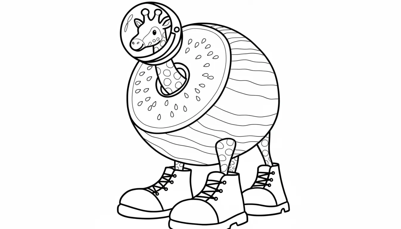 Girafa Celeste para colorear para niño gratis