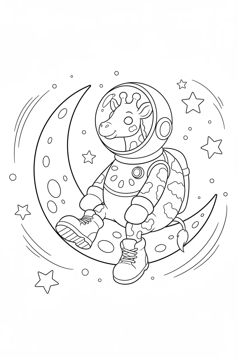 Girafa Celeste para colorear para imprimir para niño de 7 años